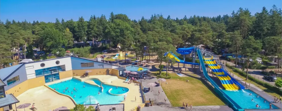 Camping veluwe met zwembad en waterglijbanen Samoza